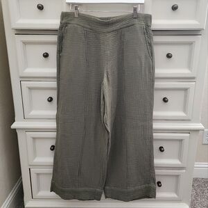 NWT UpWest Olive Green Wide-Leg Pants L